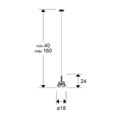 Lámpara colgante LED Scarlett, color plateado, Ø 18 cm, cristal