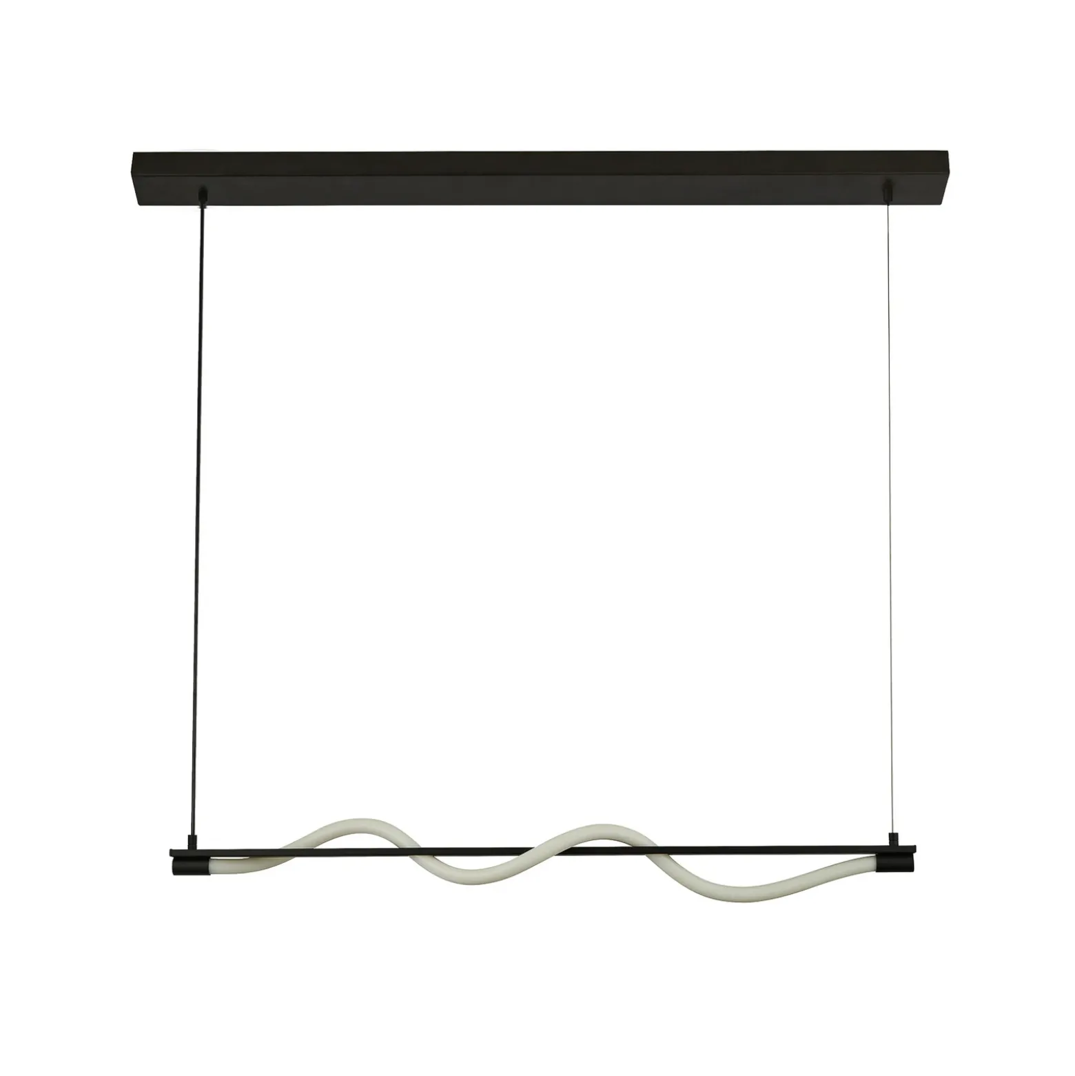 Lámpara colgante LED Serpent, blanco/negro, metal, atenuable