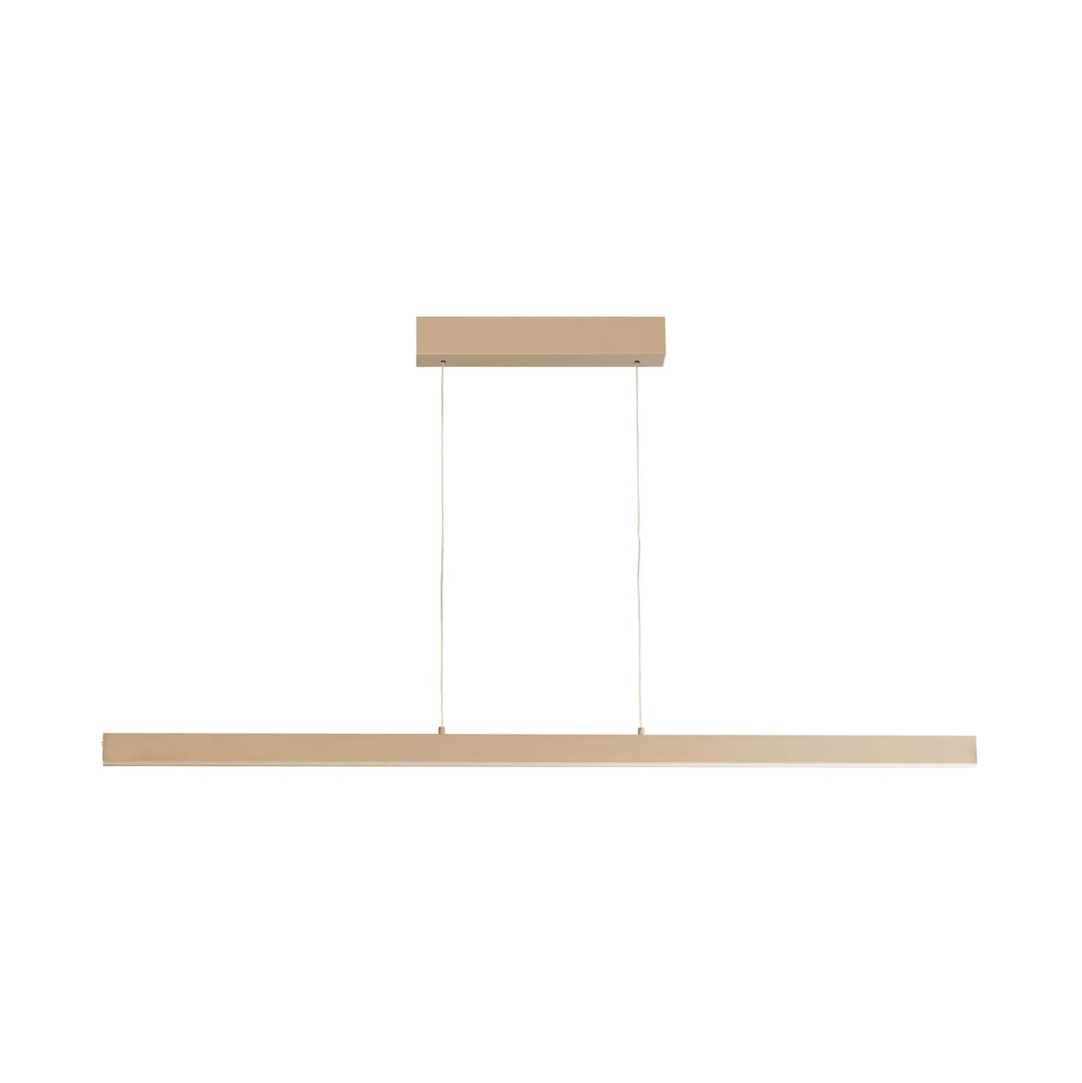 Lámpara colgante LED Silvano, arena, longitud 115 cm, CCT, regulador táctil