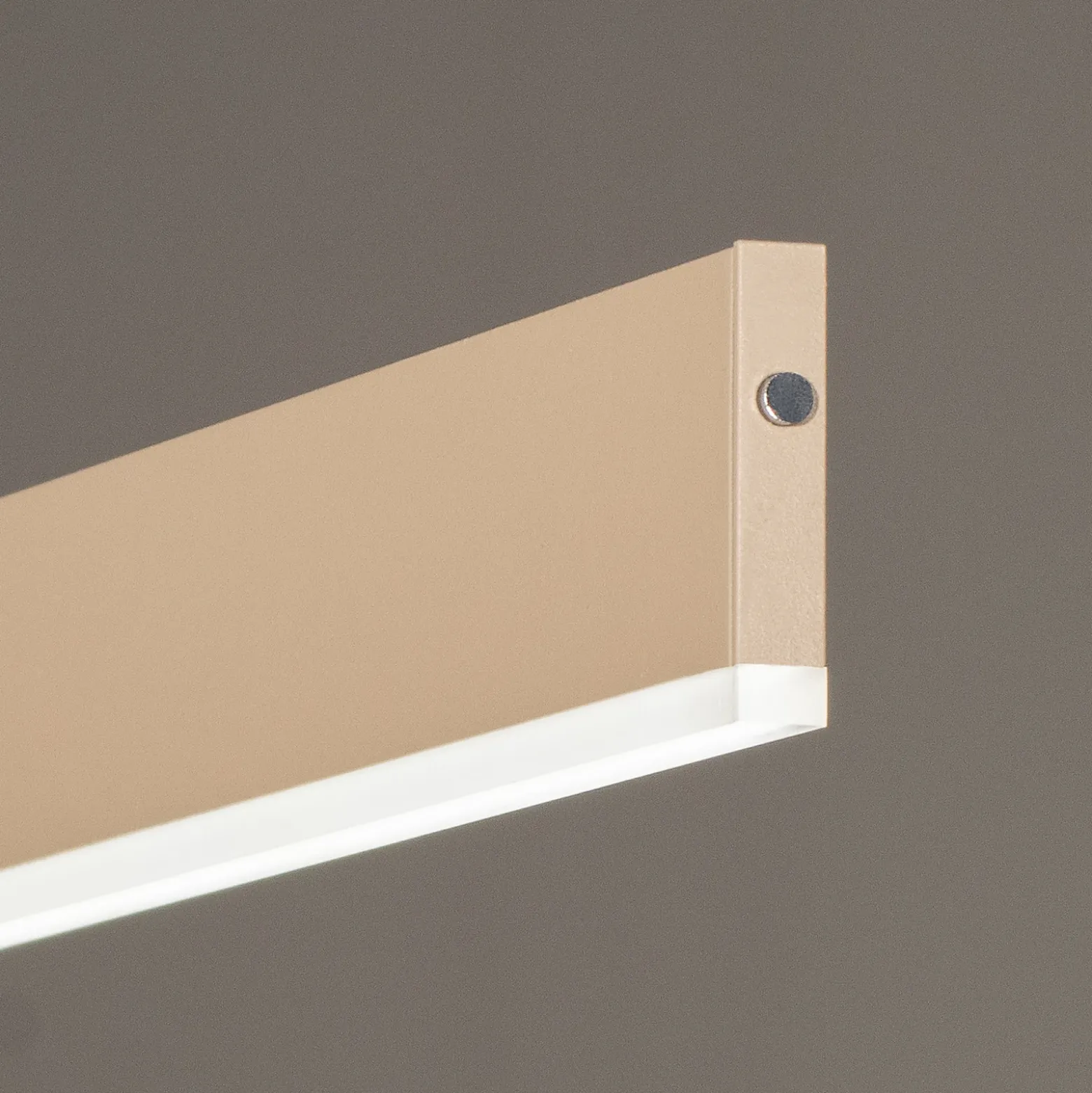 Lámpara colgante LED Silvano, arena, longitud 115 cm, CCT, regulador táctil