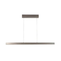 Lámpara colgante LED Silvano, níquel, longitud 115 cm, CCT, regulador táctil