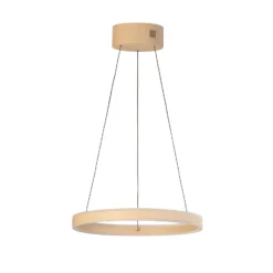 Lámpara colgante LED Silvio, Ø 50 cm, color arena, metal, CCT,