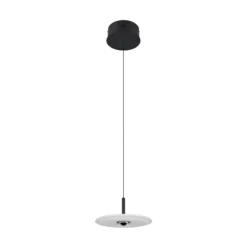 Lámpara colgante LED Sirena, blanca, Ø 20 cm, cristal, CCT