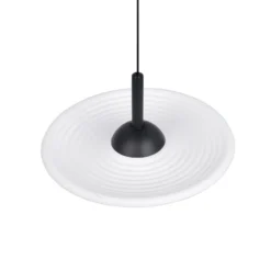 Lámpara colgante LED Sirena, blanca, Ø 20 cm, cristal, CCT