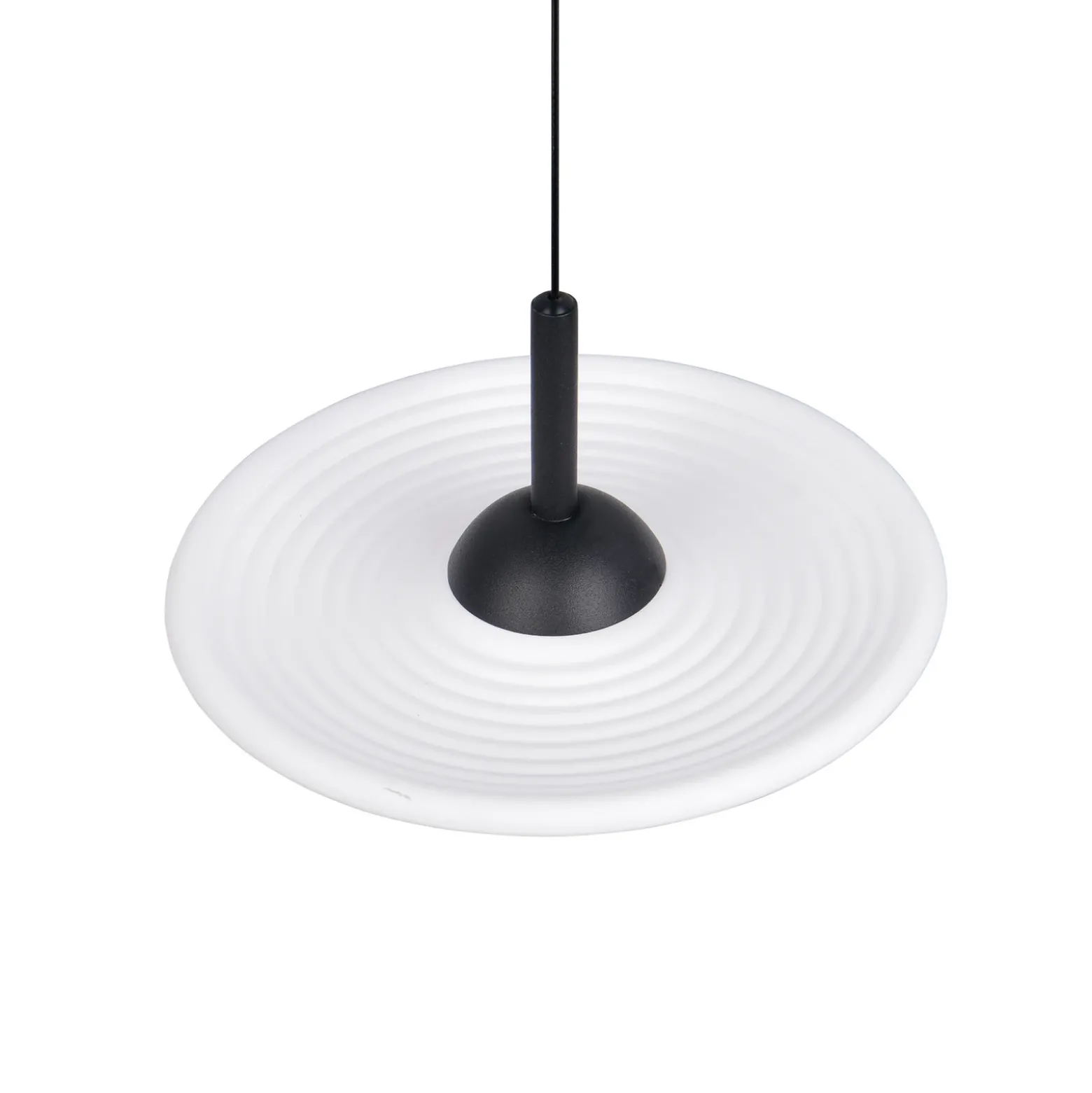 Lámpara colgante LED Sirena, blanca, Ø 20 cm, cristal, CCT
