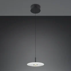 Lámpara colgante LED Sirena, blanca, Ø 20 cm, cristal, CCT