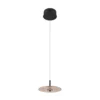 Lámpara colgante LED Sirena, negro/ámbar, Ø 20 cm, cristal, CCT