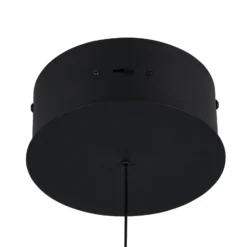 Lámpara colgante LED Sirena, negro/gris ahumado, Ø 20 cm, cristal, CCT