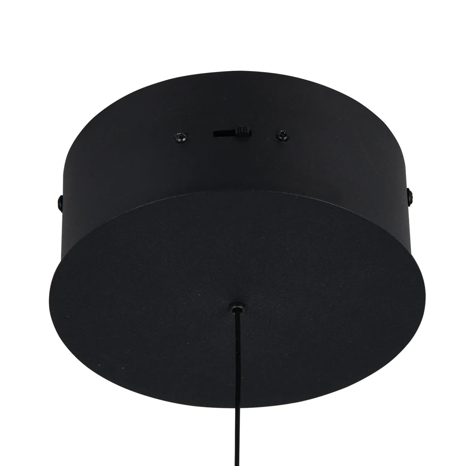 Lámpara colgante LED Sirena, negro/gris ahumado, Ø 20 cm, cristal, CCT