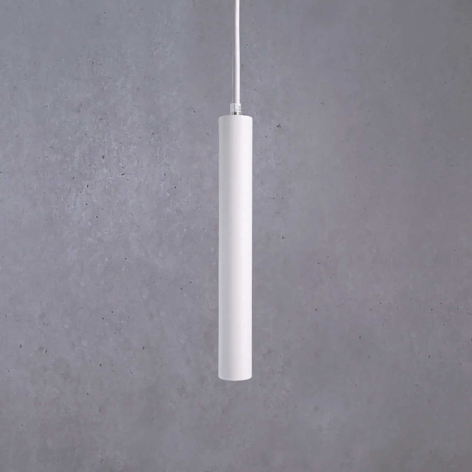 Lámpara colgante LED Slim, blanca, aluminio, 2700 K