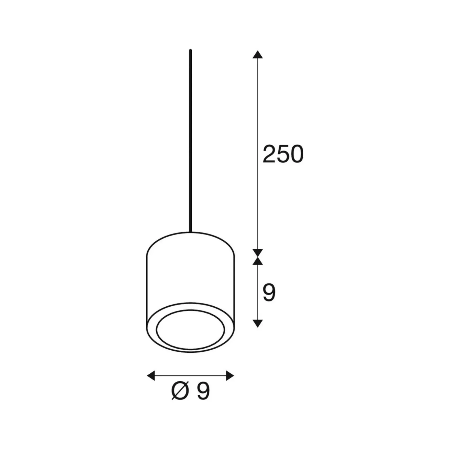 Lámpara colgante LED SLV Oculus, color latón, Ø 9 cm, atenuable hasta