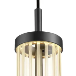 Lámpara colgante LED SLV Quimera, color bronce, Ø 8 cm, CCT