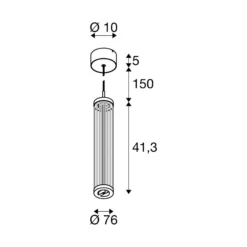 Lámpara colgante LED SLV Quimera, color bronce, Ø 8 cm, CCT