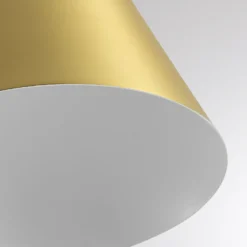 Lámpara colgante LED sobre riel LORA I, latón, Ø 15 cm, 40°, CCT, trifásica