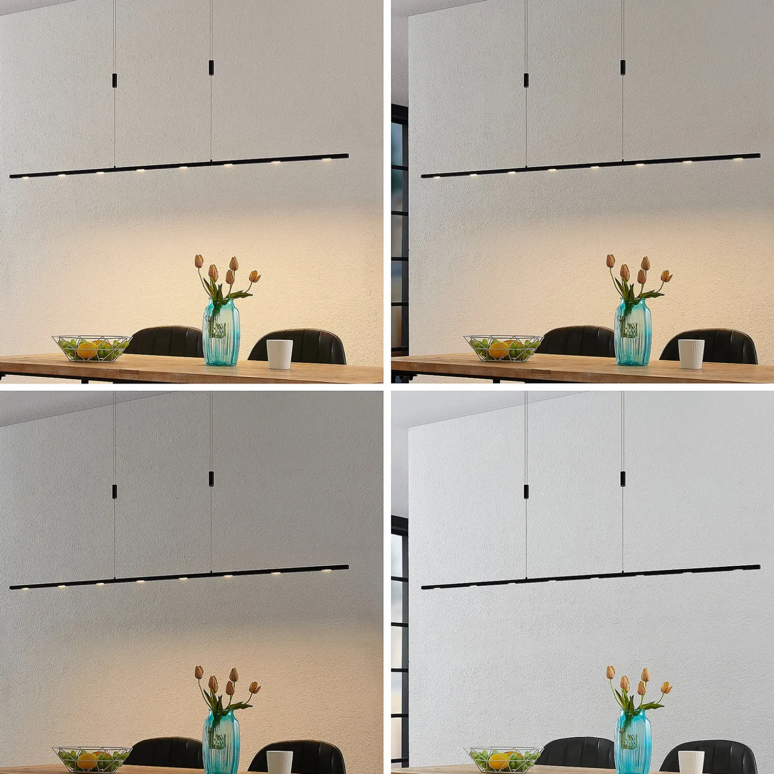 Lámpara colgante LED Stakato de Lucande, 180 cm, 8 luces, atenuable