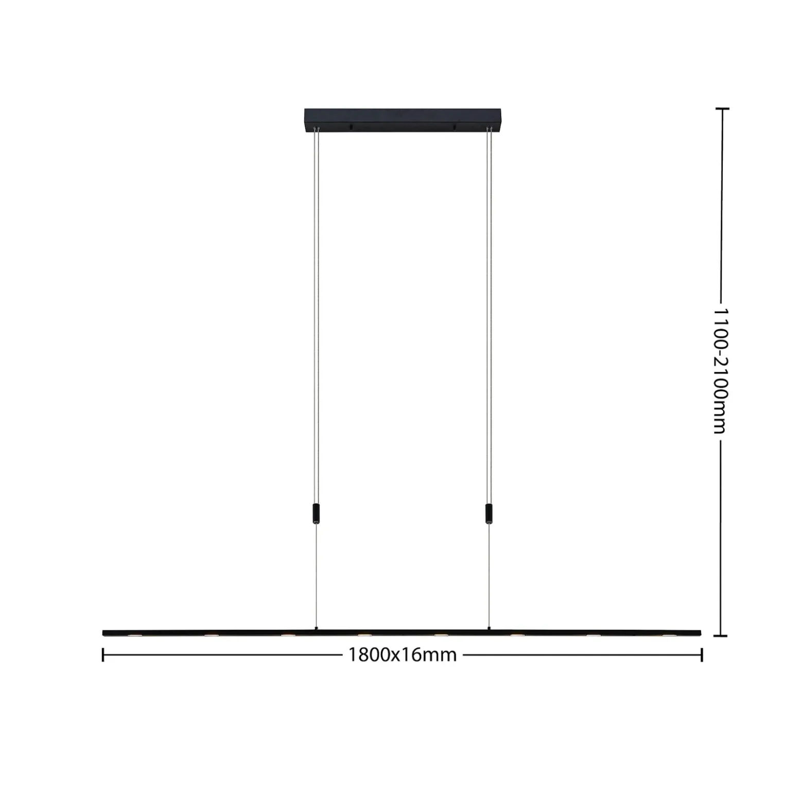 Lámpara colgante LED Stakato de Lucande, 180 cm, 8 luces, atenuable
