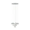 Lámpara colgante LED «Stars of Light» de Mioglia, cromada, Ø 58 cm, 10 luces.