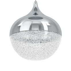 Lámpara colgante LED «Stars of Light» de Mioglia, cromada, Ø 58 cm, 10 luces.