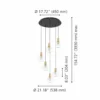 Lámpara colgante LED Stars of Light Terque, latón, Ø 54 cm, 6 luces