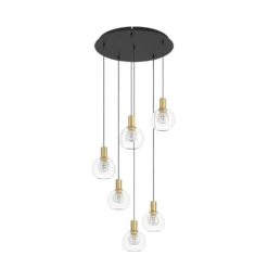 Lámpara colgante LED Stars of Light Terque, latón, Ø 54 cm, 6 luces