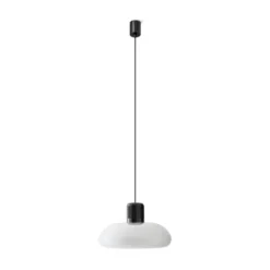 Lámpara colgante LED Stilnovo Trepiù, blanco/negro, Ø 40 cm