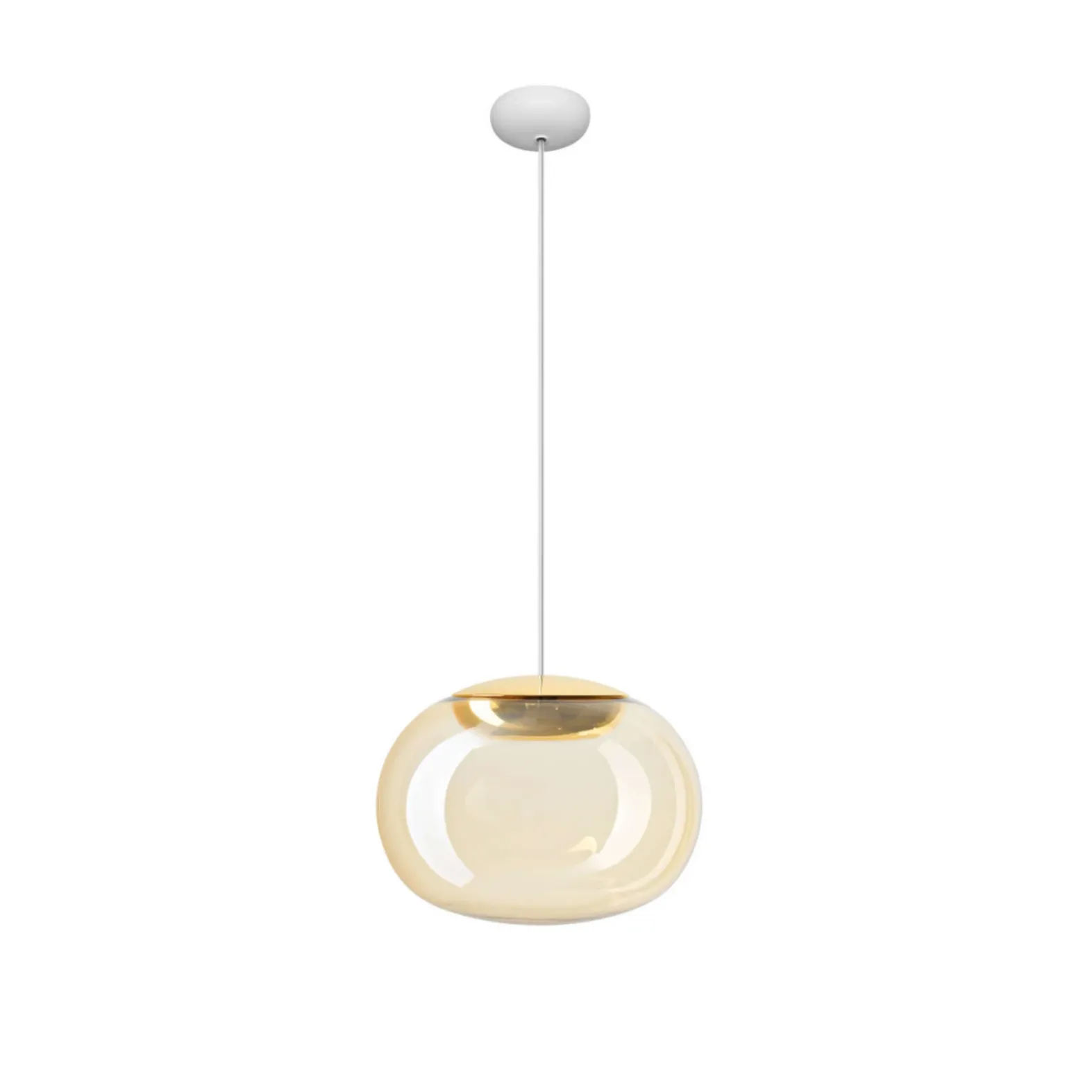 Lámpara colgante LED Stilnovo La Mariée dorada/blanca