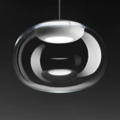 Lámpara colgante LED Stilnovo La Mariée transparente/blanca
