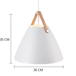Lámpara colgante LED Strap 36, blanca
