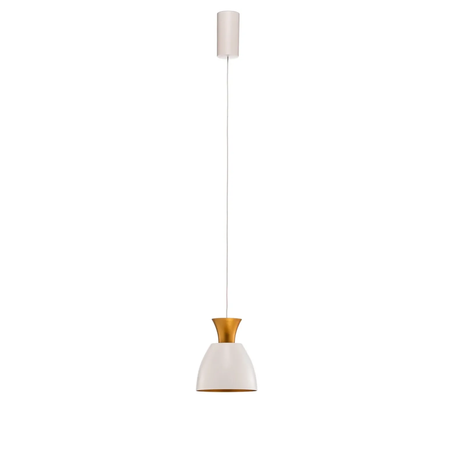 Lámpara colgante LED Studio Line 51277, blanco/latón, Ø 20 cm