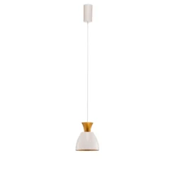 Lámpara colgante LED Studio Line 51277, blanco/latón, Ø 20 cm