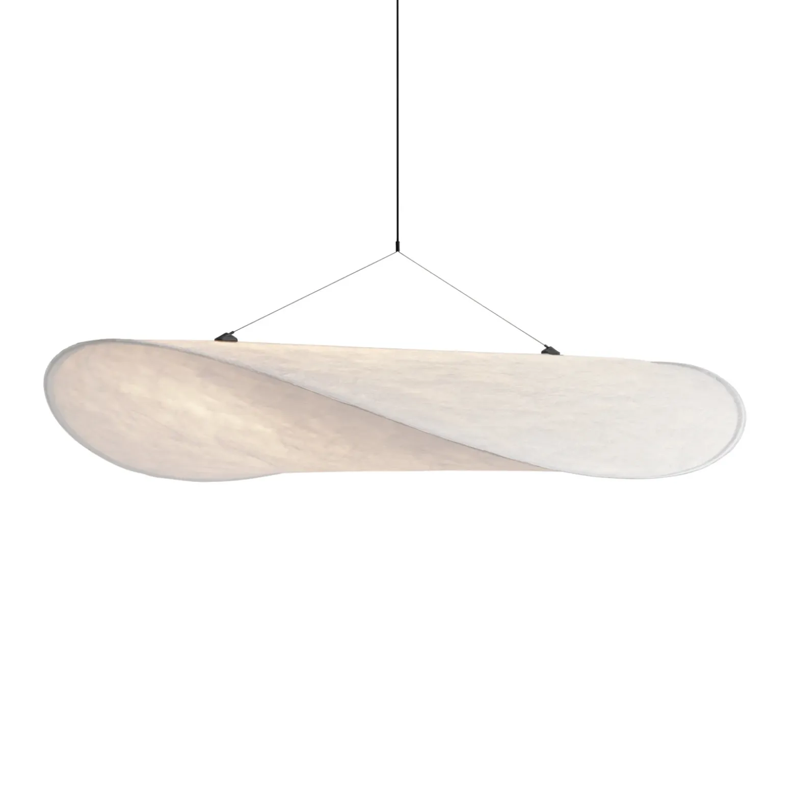 Lámpara colgante LED Tense de New Works, Ø 90 cm, blanca