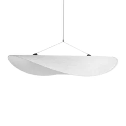 Lámpara colgante LED Tense de New Works, Ø 90 cm, blanca