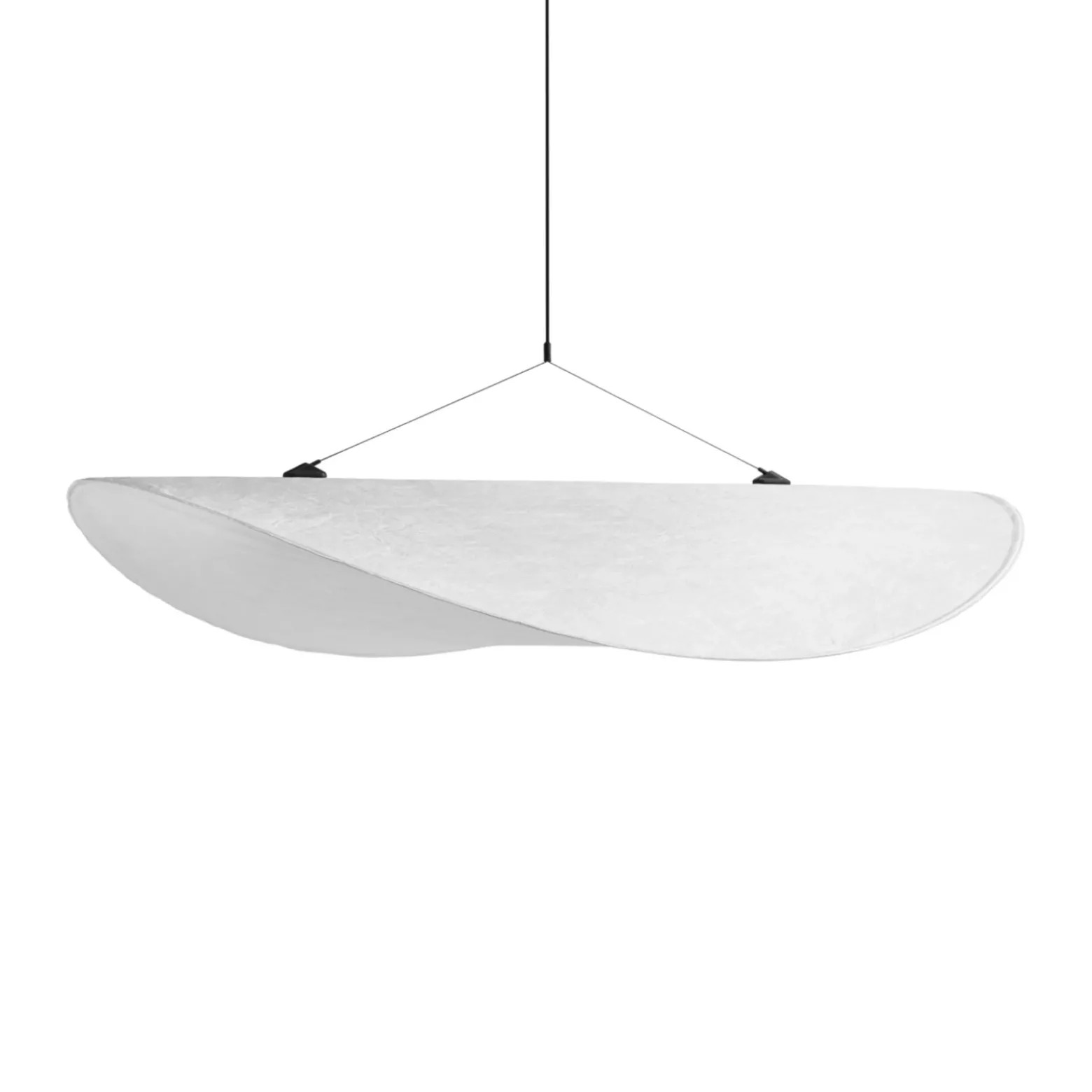 Lámpara colgante LED Tense de New Works, Ø 90 cm, blanca