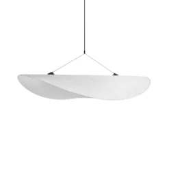 Lámpara colgante LED Tense de New Works, Ø 70 cm, blanca