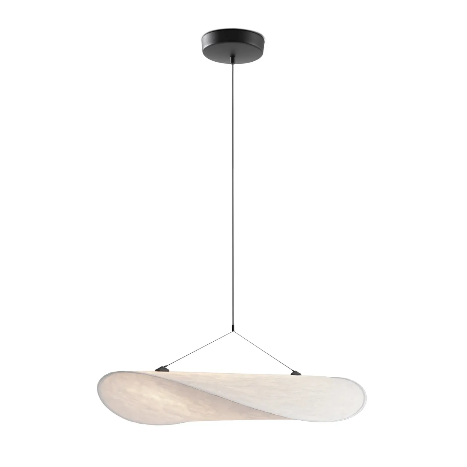 Lámpara colgante LED Tense de New Works, Ø 70 cm, blanca