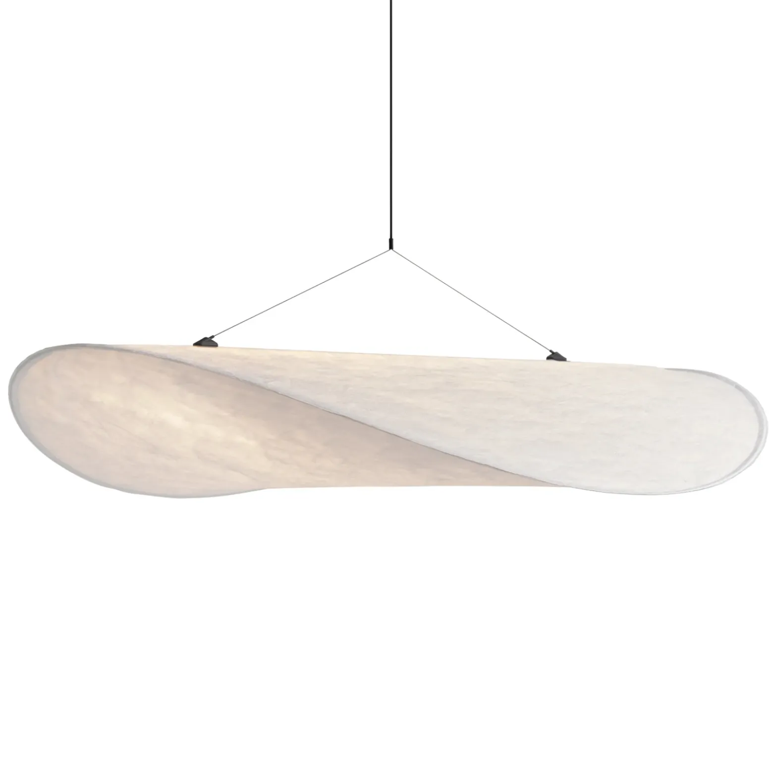 Lámpara colgante LED Tense de New Works, Ø 120 cm, blanca