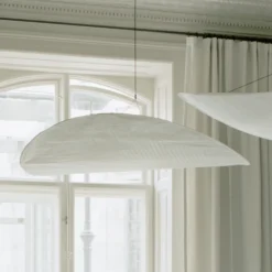 Lámpara colgante LED «Tense» de New Works, Ø 90 cm, blanca