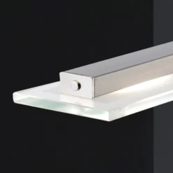 Lámpara colgante LED Tenso, níquel, 64 cm, metal, CCT, atenuador