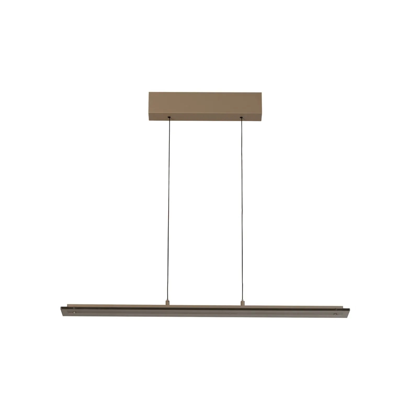 Lámpara colgante LED Torvi, gris claro/gris humo, 88 cm, metal/vidrio