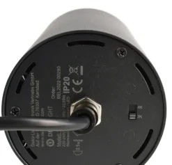 Lámpara colgante LED trifásica 20 W negra
