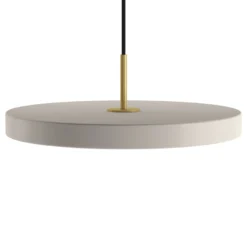 Lámpara colgante LED UMAGE Asteria Mini, blanco perla/latón, Ø 31 cm