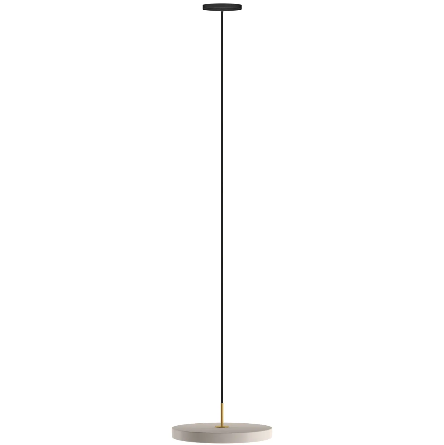 Lámpara colgante LED UMAGE Asteria Mini, blanco perla/latón, Ø 31 cm
