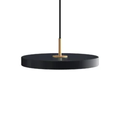 Lámpara colgante LED UMAGE Asteria Mini, antracita/latón Ø 31 cm