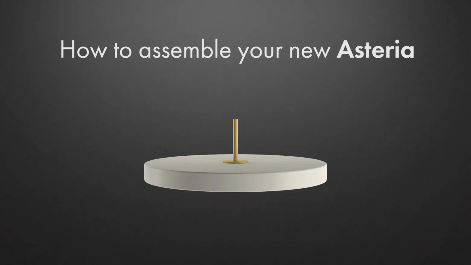 Lámpara colgante LED UMAGE Asteria Mini, antracita/latón Ø 31 cm