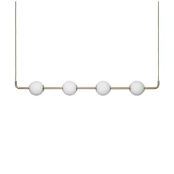 Lámpara colgante LED UMAGE Audrey LINEAR, latón, 118 cm, 4 luces.