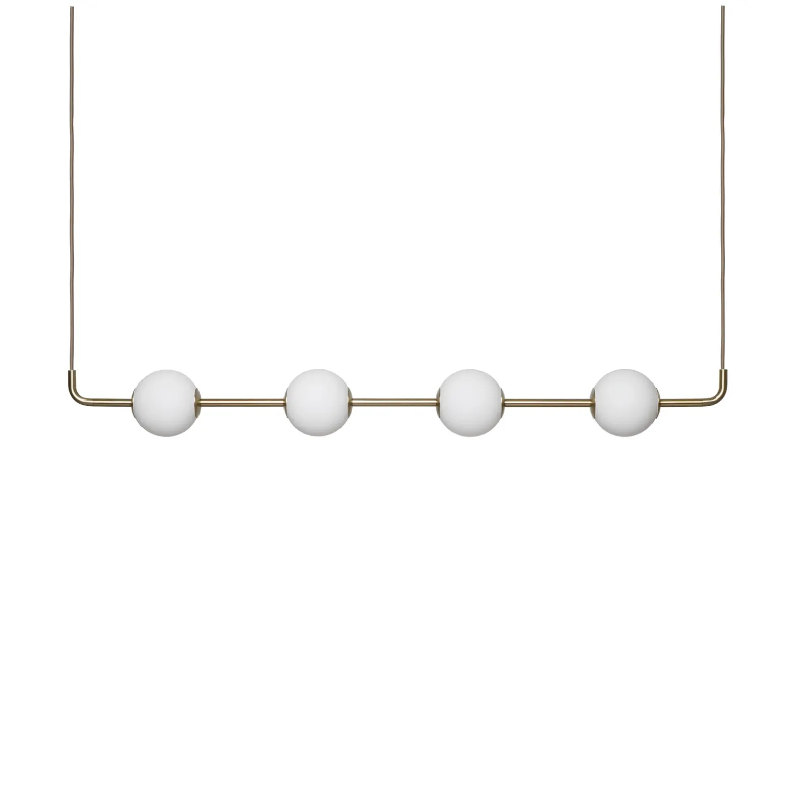Lámpara colgante LED UMAGE Audrey LINEAR, latón, 118 cm, 4 luces.
