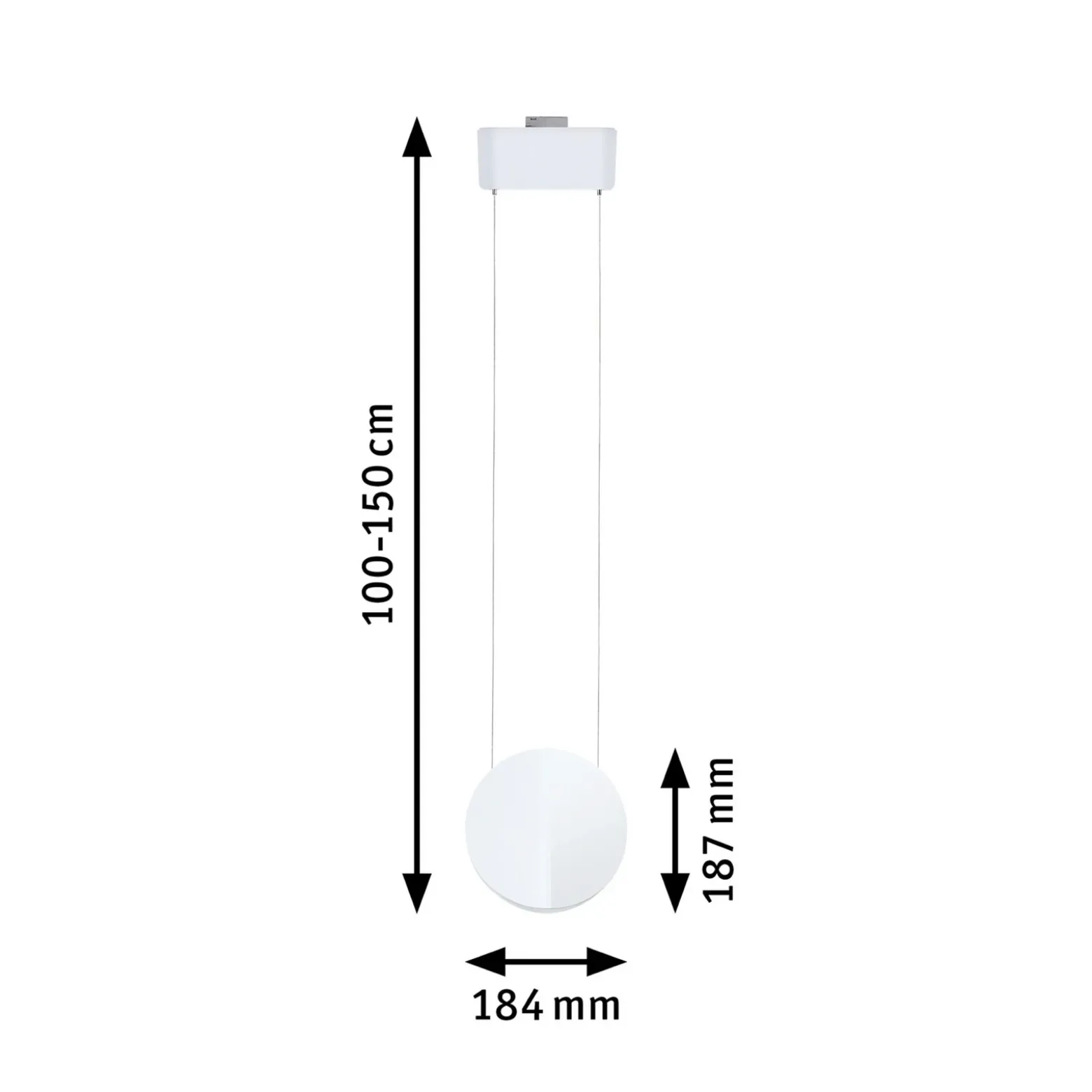 Lámpara colgante LED URail Alejandro de Paulmann, blanco señal, 4000 K,