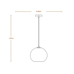 Lámpara colgante LEDVANCE Ball, Ø 26 cm, marrón, cartón ondulado, E27