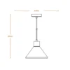 Lámpara colgante LEDVANCE Concrete Wood, Ø 22 cm, hormigón, gris