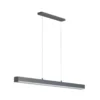Lámpara colgante LED Vayana, gris, longitud 189 cm, regulador táctil CCT